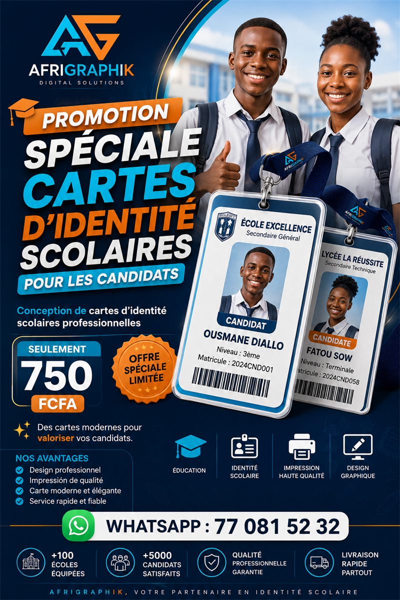 Promotion spéciale cartes d'identité scolaires